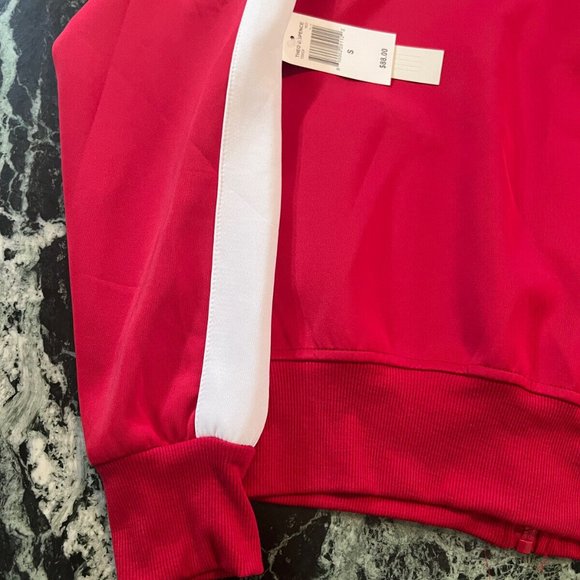 NWT WOMEN'S THEO & SPENCE RUNNING FITNESS TRACK JACKET red SZ S $88 - Picture 10 of 10